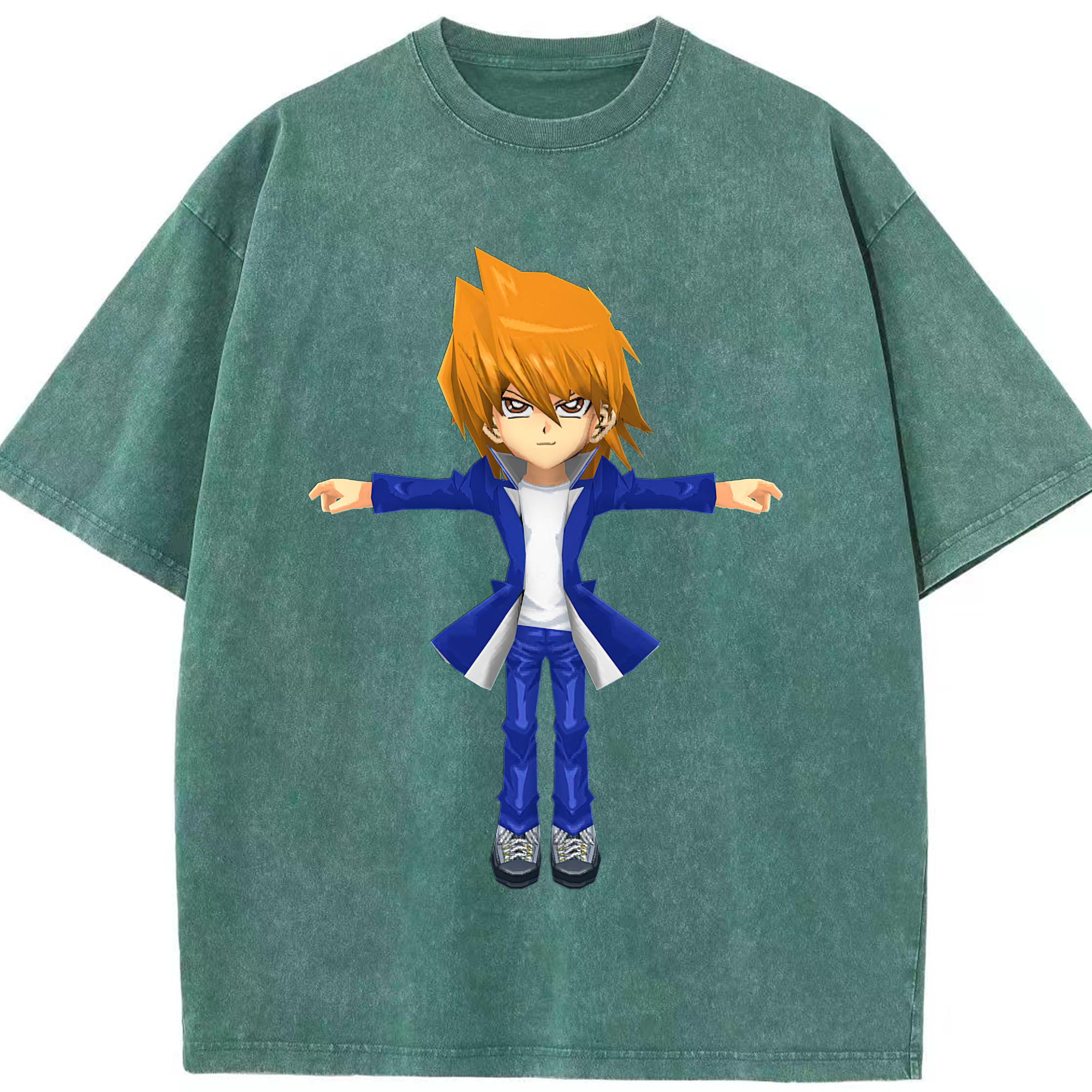（画像用） 遊☆戯☆王 Yu-Gi-Oh! 綿100% ヴィンテージ風 半袖Tシャツ（フロントプリント）